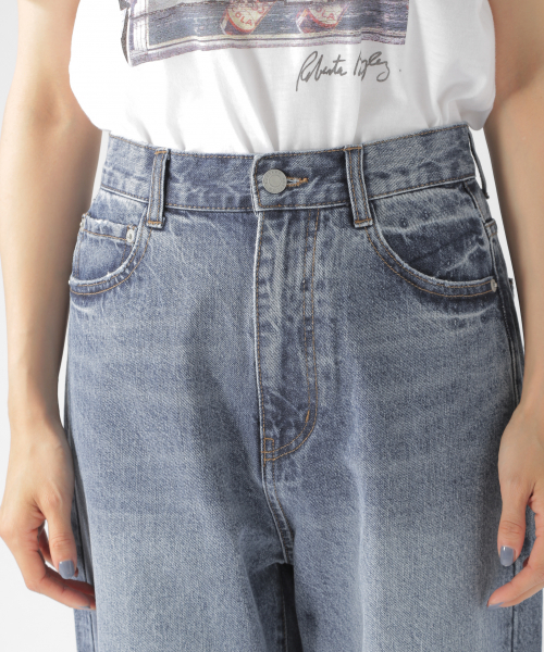 BAYFLOW（ベイフロー）の「ルーズストレートデニム 19AW（デニムパンツ・レディース・オフホワイト/ネイビー/ブラック/ブルー・MEDIUM/LARGE/SMALL）」の18枚目の写真