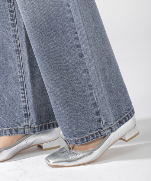 BAYFLOW（ベイフロー）の「ルーズストレートデニム 19AW（デニムパンツ・レディース・オフホワイト/ネイビー/ブラック/ブルー・MEDIUM/LARGE/SMALL）」の16枚目の写真