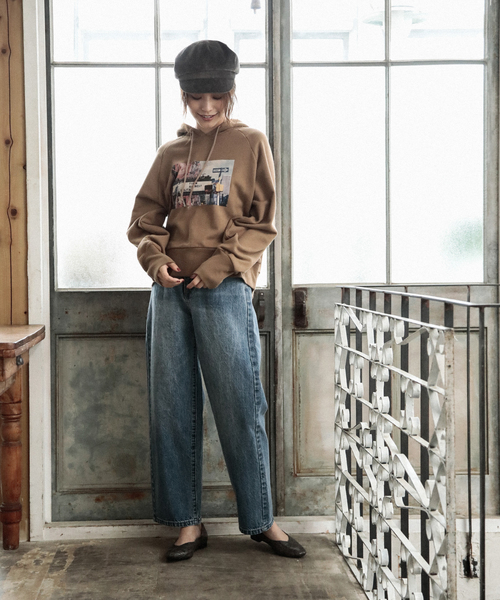 BAYFLOW（ベイフロー）の「ルーズストレートデニム 19AW（デニムパンツ・レディース・オフホワイト/ネイビー/ブラック/ブルー・MEDIUM/LARGE/SMALL）」の21枚目の写真