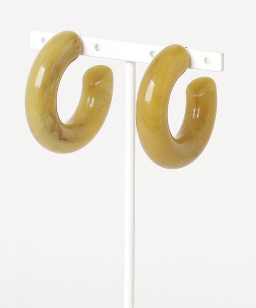 LINFA　（リンファ）の「【LINFA】カラーフープピアス（ピアス（両耳用）・レディース・ブラウン/オレンジ/マスタード/ブラック・FREE）」の4枚目の写真