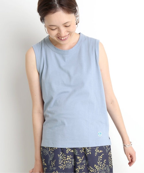 SLOBE IENA（スローブイエナ）の「ORCIVAL JERSEY ノースリーブTシャツ◆（Tシャツ/カットソー・レディース・ホワイト/ライトグレー/ブラック/ベージュ/レンガ/スカイブルー・FREE）」の5枚目の写真