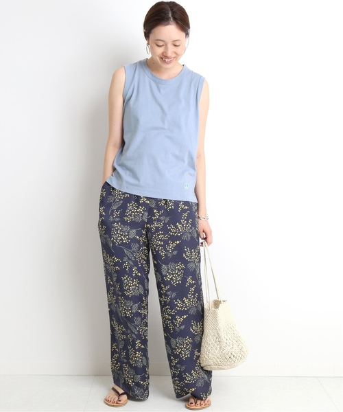 SLOBE IENA（スローブイエナ）の「ORCIVAL JERSEY ノースリーブTシャツ◆（Tシャツ/カットソー・レディース・ホワイト/ライトグレー/ブラック/ベージュ/レンガ/スカイブルー・FREE）」の19枚目の写真