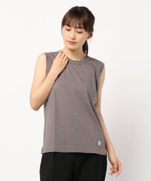 SLOBE IENA（スローブイエナ）の「ORCIVAL JERSEY ノースリーブTシャツ◆（Tシャツ/カットソー・レディース・ホワイト/ライトグレー/ブラック/ベージュ/レンガ/スカイブルー・FREE）」の15枚目の写真