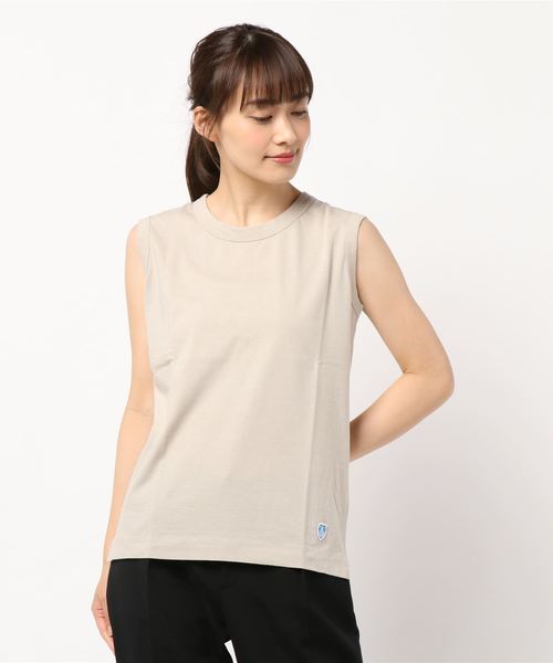 SLOBE IENA（スローブイエナ）の「ORCIVAL JERSEY ノースリーブTシャツ◆（Tシャツ/カットソー・レディース・ホワイト/ライトグレー/ブラック/ベージュ/レンガ/スカイブルー・FREE）」の17枚目の写真