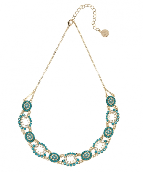 BEAUTY&YOUTH UNITED ARROWS（ビューティーアンドユースユナイテッドアローズ）の「BYSF エスニックフラワーショートネックレス：◆（ネックレス・レディース・オフホワイト/ターコイズブルー/グレー・フリー）」の3枚目の写真