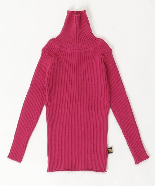 nino（ニノ）の「[80-135]リブタートル シーズンCOLOR（Tシャツ/カットソー・キッズ・パープル/ピンク/マスタード/レッド/ベージュ/ベビーピンク/ネイビー・XS/S/M/L）」の5枚目の写真