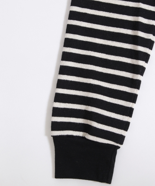 CAMBIO（カンビオ）の「mlt1173-Magine×CAMBIOコラボ 　デザートボーダーUネックL/S（Tシャツ/カットソー・メンズ・ネイビー/ブラック・44/46/48）」の12枚目の写真