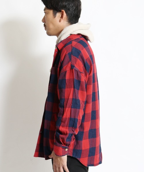 REMI RELIEF(レミレリーフ)の「REMI RELIEF/レミレリーフ INDブロックチェックSH(シャツ/ブラウス・メンズ・イエロー/レッド・S/L)」の3枚目の写真