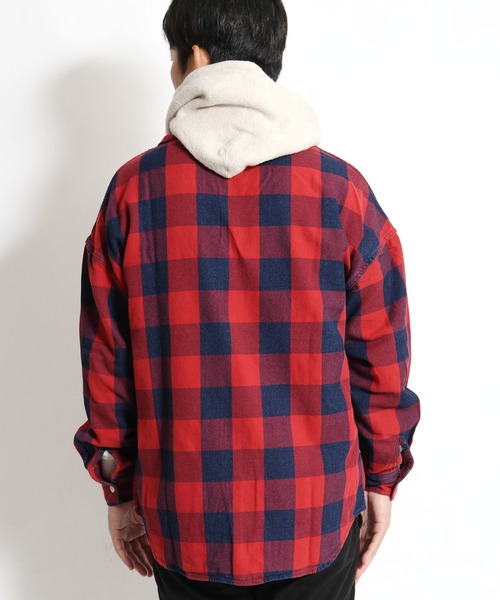 REMI RELIEF(レミレリーフ)の「REMI RELIEF/レミレリーフ INDブロックチェックSH(シャツ/ブラウス・メンズ・イエロー/レッド・S/L)」の4枚目の写真