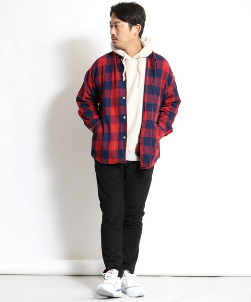 【新品】REMI RELIEF ブロックチェックレギュラーシャツ　Ⅼ 新品REMI RELIEF ブロックチェックレギュラーシャツ チェック