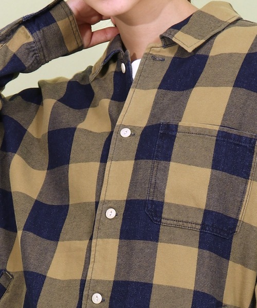 REMI RELIEF(レミレリーフ)の「REMI RELIEF/レミレリーフ INDブロックチェックSH(シャツ/ブラウス・メンズ・イエロー/レッド・S/L)」の10枚目の写真