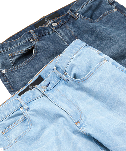 BEAUTY&YOUTH UNITED ARROWS(ビューティーアンドユースユナイテッドアローズ)の「【WEB限定】by ∴ シェービング デニム スキニー パンツ◆(デニムパンツ・メンズ・ネイビー/ライトブルー・MEDIUM/SMALL/X-LARGE/LARGE)」の13枚目の写真