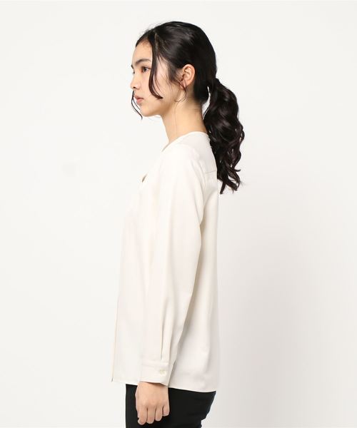 BE NEAT（ビーニート）の「【日本製】Vネックカーディガン風シャツ（シャツ/ブラウス・レディース・オフホワイト/イエロー・M）」の20枚目の写真