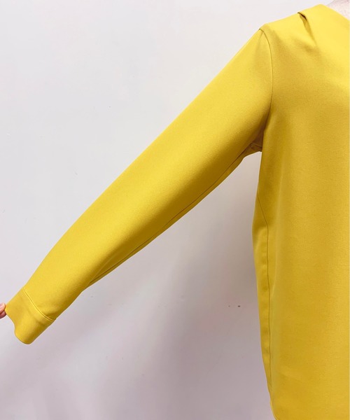 BE NEAT（ビーニート）の「【日本製】Vネックカーディガン風シャツ（シャツ/ブラウス・レディース・オフホワイト/イエロー・M）」の18枚目の写真