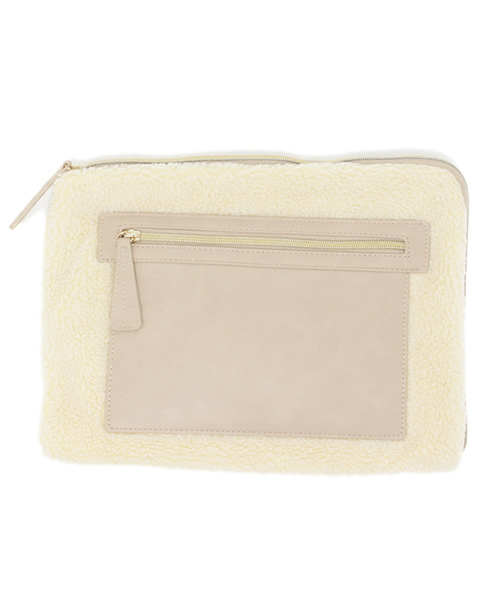 B:MING by BEAMS（ビーミングバイビームス）の「□ビーミング by ビームス / ボアクラッチ（クラッチバッグ・レディース・オフホワイト/ブラック/ベージュ・ONE SIZE）」の18枚目の写真