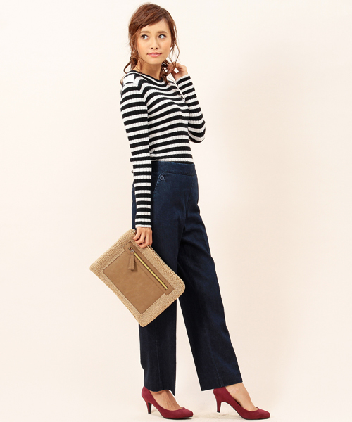 B:MING by BEAMS（ビーミングバイビームス）の「□ビーミング by ビームス / ボアクラッチ（クラッチバッグ・レディース・オフホワイト/ブラック/ベージュ・ONE SIZE）」の19枚目の写真