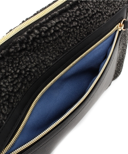 B:MING by BEAMS（ビーミングバイビームス）の「□ビーミング by ビームス / ボアクラッチ（クラッチバッグ・レディース・オフホワイト/ブラック/ベージュ・ONE SIZE）」の9枚目の写真