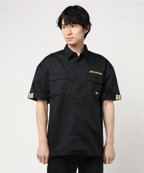 Dickies ディッキーズ の メンズ ワンポイント半袖ワークシャツ シャツ ブラウス Wear