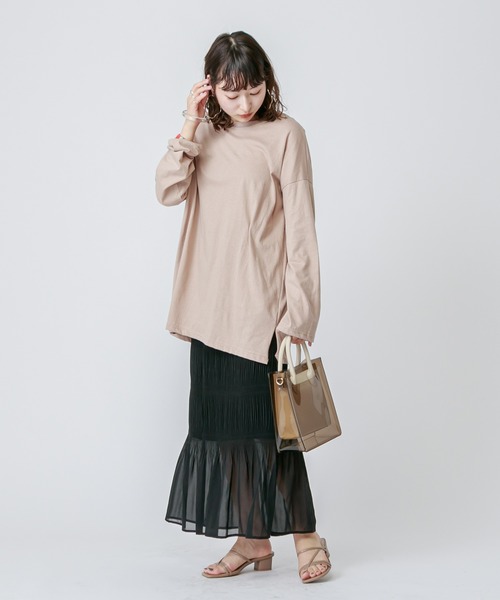 mystic（ミスティック）の「マジョリカプリーツスカート/ロングスカート/マーメイドスカート/フォーマル（スカート・レディース・ベージュ/オフホワイト/ブラック・FREE）」の5枚目の写真