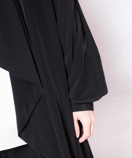 GGD（ジージーディー）の「GGD / 日本製エステルデザインシャツコート（シャツ/ブラウス・メンズ・ホワイト/ブラック・FREE）」の18枚目の写真