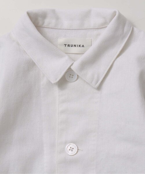 TRUNIKA(トラニカ)の「WIDE SHIRT JACKET(テーラードジャケット・キッズ・ブラック/ホワイト・100/110/120/130/140/150)」の3枚目の写真