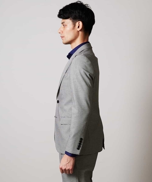 MICHEL KLEIN HOMME   （ミッシェルクランオム）の「ジャケット（ソフトサーモハウンドツース）（テーラードジャケット・メンズ・チャコールグレー/グレー・46/48/51/52）」の9枚目の写真