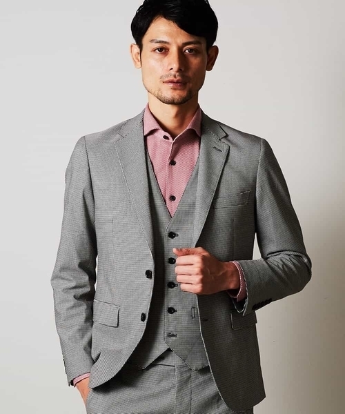 MICHEL KLEIN HOMME   （ミッシェルクランオム）の「ジャケット（ソフトサーモハウンドツース）（テーラードジャケット・メンズ・チャコールグレー/グレー・46/48/51/52）」の12枚目の写真