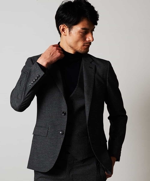 MICHEL KLEIN HOMME   （ミッシェルクランオム）の「ジャケット（ソフトサーモハウンドツース）（テーラードジャケット・メンズ・チャコールグレー/グレー・46/48/51/52）」の15枚目の写真