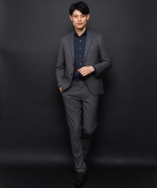 MICHEL KLEIN HOMME   （ミッシェルクランオム）の「ジャケット（ソフトサーモハウンドツース）（テーラードジャケット・メンズ・チャコールグレー/グレー・46/48/51/52）」の18枚目の写真