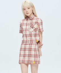 【GNAC / ROMANTIC CROWN】GNAC CHECK HALF SHIRT / ジーナック ロマンティッククラウン チェック ハーフ シャツ