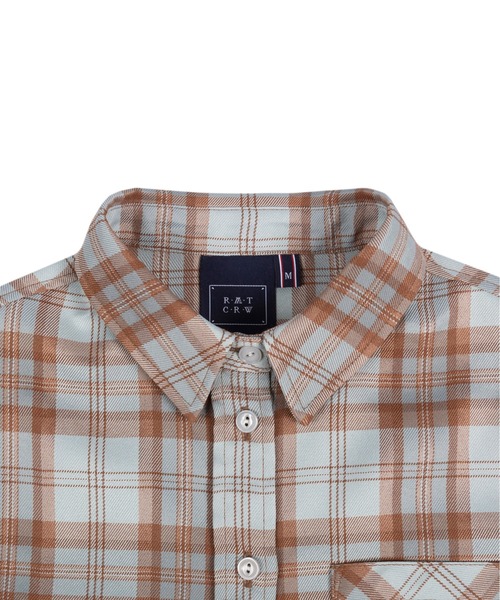 ROMANTIC CROWN（ロマンティッククラウン）の「【GNAC / ROMANTIC CROWN】GNAC CHECK HALF SHIRT / ジーナック ロマンティッククラウン チェック ハーフ シャツ（シャツ/ブラウス・レディース・グリーン/ブラウン/ピンク・MEDIUM/SMALL）」の13枚目の写真