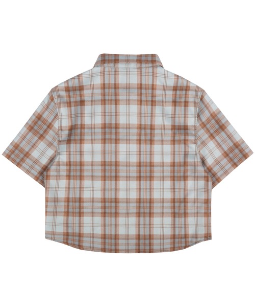 ROMANTIC CROWN（ロマンティッククラウン）の「【GNAC / ROMANTIC CROWN】GNAC CHECK HALF SHIRT / ジーナック ロマンティッククラウン チェック ハーフ シャツ（シャツ/ブラウス・レディース・グリーン/ブラウン/ピンク・MEDIUM/SMALL）」の12枚目の写真