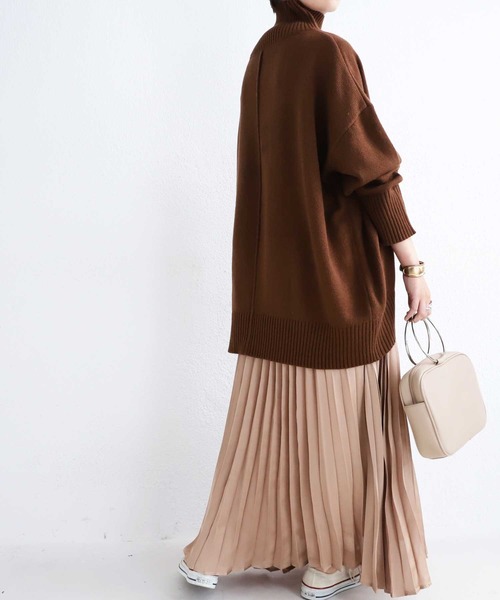 antiqua(アンティカ)の「プリーツスカート(スカート・レディース・ブラック/キャメル/グリーン・FREE)」の16枚目の写真