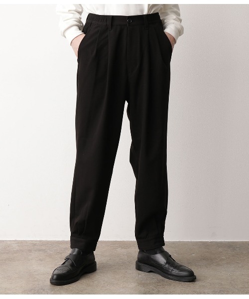 JUNRED(ジュンレッド)の「ドレープカフスジョガーPT(その他パンツ・メンズ・ブラック/ダークブラウン・S/M/L)」の7枚目の写真