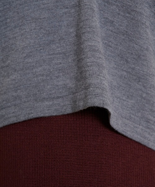 TAN（タン）の「【TAN(タン)】バイカラーペアトップス　20AW-26（ニット/セーター・レディース・グレー/ブラック・FREE）」の8枚目の写真