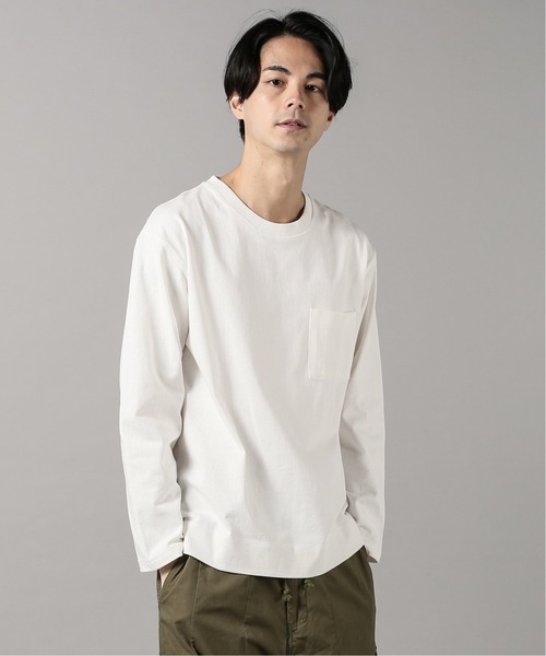 JOURNAL STANDARD relume（ジャーナルスタンダード　レリューム）の「クウボウ天竺 ヘビーオンス L/S Tシャツ（Tシャツ/カットソー・メンズ・グレー/サファリグリーン/ブラック系その他/ライトグレー/ホワイト・LARGE/MEDIUM/SMALL）」の2枚目の写真