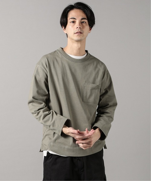 JOURNAL STANDARD relume（ジャーナルスタンダード　レリューム）の「クウボウ天竺 ヘビーオンス L/S Tシャツ（Tシャツ/カットソー・メンズ・グレー/サファリグリーン/ブラック系その他/ライトグレー/ホワイト・LARGE/MEDIUM/SMALL）」の5枚目の写真