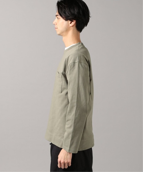 JOURNAL STANDARD relume（ジャーナルスタンダード　レリューム）の「クウボウ天竺 ヘビーオンス L/S Tシャツ（Tシャツ/カットソー・メンズ・グレー/サファリグリーン/ブラック系その他/ライトグレー/ホワイト・LARGE/MEDIUM/SMALL）」の6枚目の写真