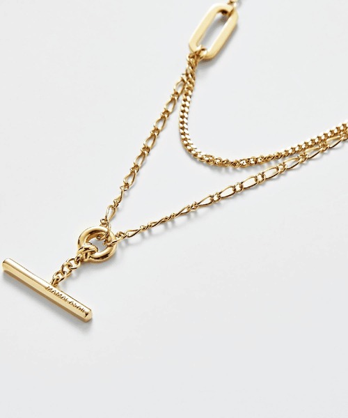 MAMACASAR（ママカサル）の「【MAMA CASAR(ママカサル)：A.VIROD】DOUBLENESS CROSSBAR SV NECKLACE/ダブルネスクロスバーシルバーネックレス（ネックレス・レディース・ゴールド・FREE）」の5枚目の写真