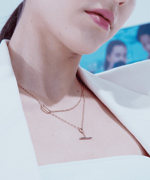 [MAMA CASAR] AVIROD DOUBLENESS ROWING Necklace★ 人気 ★ MAMACASAR（ママカサル）の「【MAMA CASAR(ママカサル)：A.VIROD