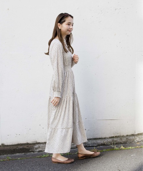 flower（フラワー）の「flower×Treat urself コラボワンピース（ワンピース・レディース・ブラウン/アイボリー・FREE）」の11枚目の写真