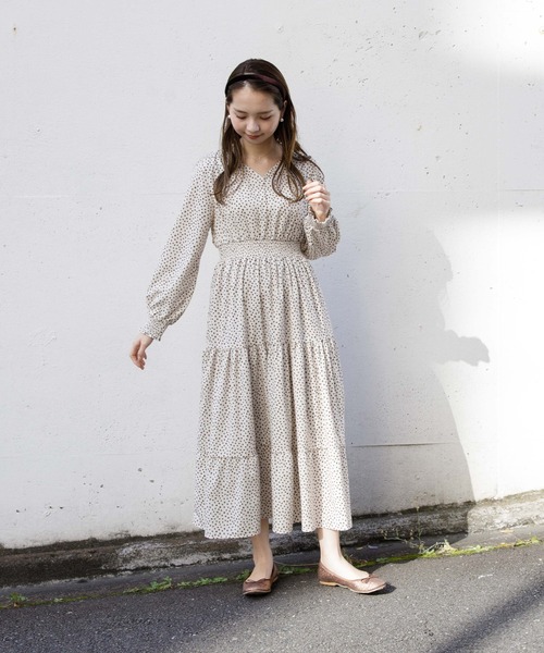 flower（フラワー）の「flower×Treat urself コラボワンピース（ワンピース・レディース・ブラウン/アイボリー・FREE）」の9枚目の写真