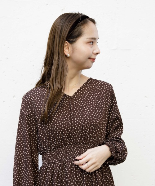 flower（フラワー）の「flower×Treat urself コラボワンピース（ワンピース・レディース・ブラウン/アイボリー・FREE）」の21枚目の写真