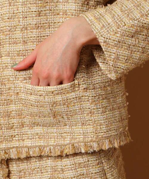 DRESSTERIOR フリンジツイードジャケット 中古・古着通販】DRESSTERIOR (ドレステリア) フリンジツィード