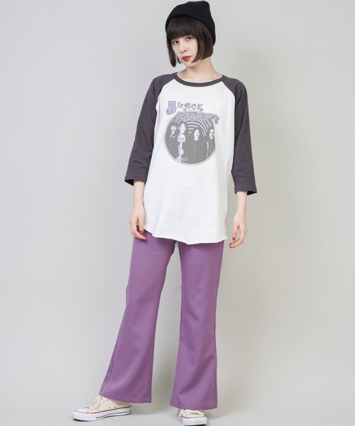 SPINNS(スピンズ)の「【Black Sabbath / ブラック・サバス】ラグラン7分袖Tシャツ(Tシャツ/カットソー・レディース・ホワイト/ブラック・ONESIZE)」の5枚目の写真