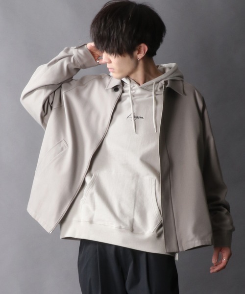 SITRY（シトリー）の「別注 T/R Short Bal Collar Jacket/T/R ショート バルカラージャケット（ステンカラーコート・メンズ・グレイッシュベージュ/ブラック/ベージュ系その他/グレー系その他・M/L）」の17枚目の写真