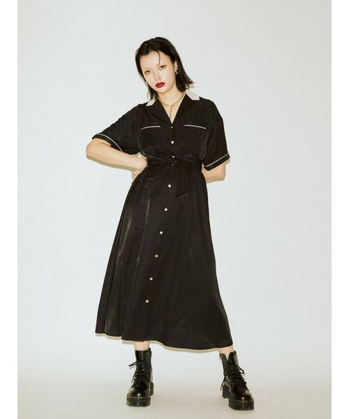 jouetie(ジュエティ)の「ボーリングローズワンピース(ワンピース・レディース・ピンク/ブルー/ベージュ/ブラック・MEDIUM)」の6枚目の写真