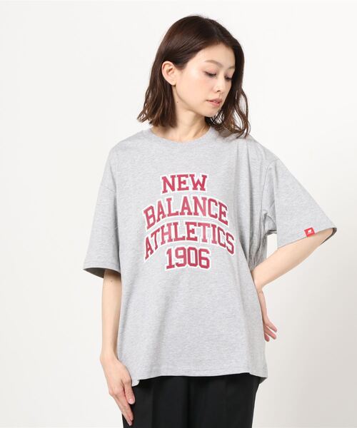 NEW BALANCE（ニューバランス）の「【別注】ニューバランス New Balance AWT11550 限定コラボ（Tシャツ/カットソー・レディース・ホワイト/ブラック/ライトグレー・M/S/XL/L）」の3枚目の写真