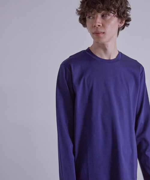 JUNRED（ジュンレッド）の「バックハイネック ロングスリーブ（Tシャツ/カットソー・メンズ・ホワイト/ネイビー/グレー/カーキ・LL/M/L）」の4枚目の写真