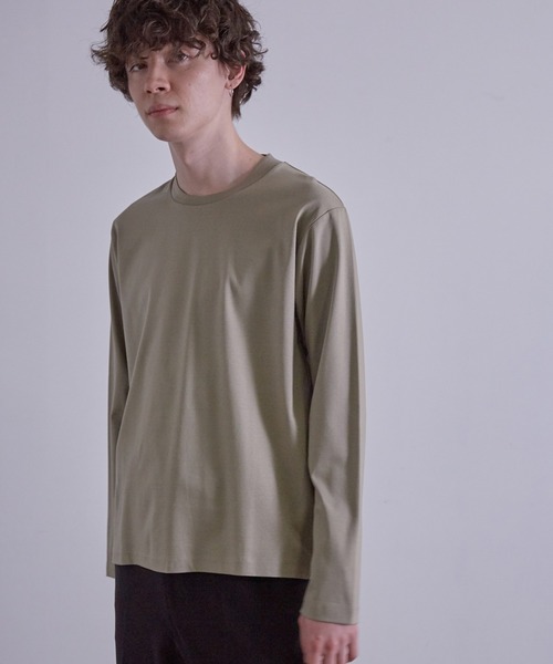 JUNRED（ジュンレッド）の「バックハイネック ロングスリーブ（Tシャツ/カットソー・メンズ・ホワイト/ネイビー/グレー/カーキ・LL/M/L）」の3枚目の写真